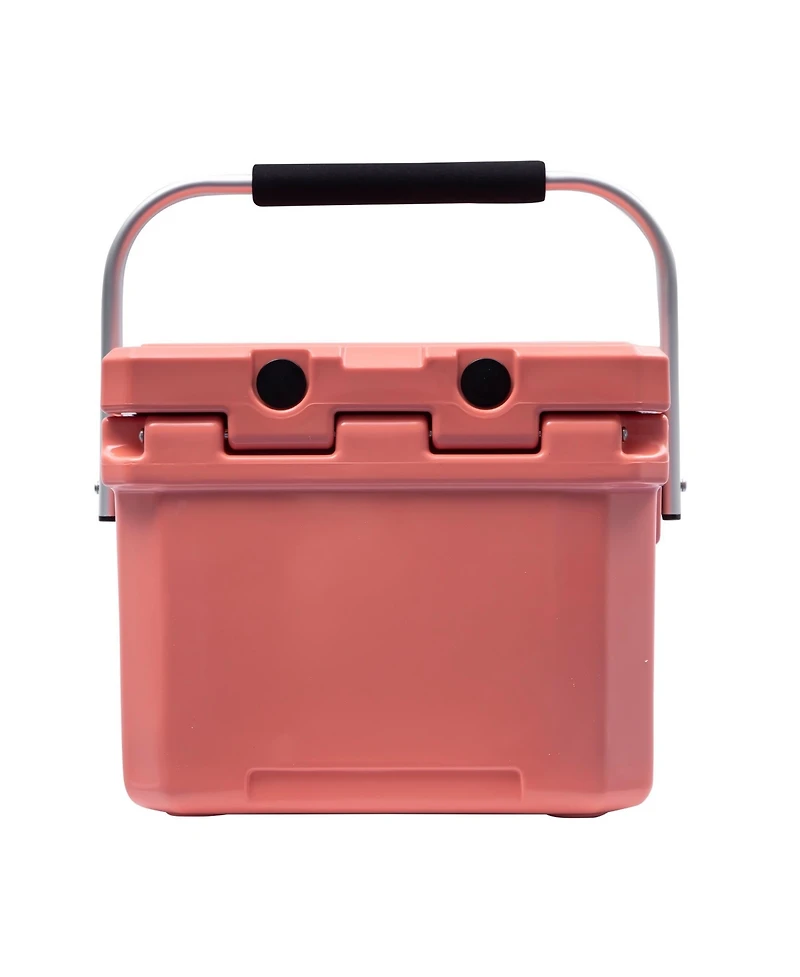 Camp-zero 10 | 10.6 Qt. Premium Cooler with 2 Molded-in Cup Holders & Folding Aluminum Handle