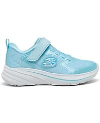 Skechers Little Girls' Wave 92 Fastening Strap Casual Sneakers from Finish Line