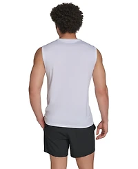 Calvin Klein Men's Logo Sleeveless Swim Rash Guard