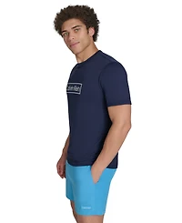Calvin Klein Men's Logo Short-Sleeve Swim Rash Guard
