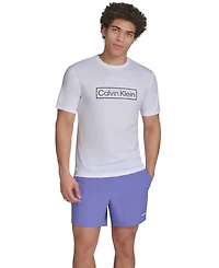 Calvin Klein Men's Logo Short-Sleeve Swim Rash Guard