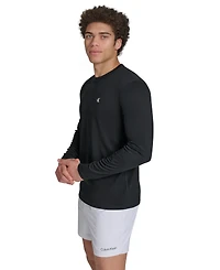 Calvin Klein Men's Monogram Long-Sleeve Swim Rash Guard