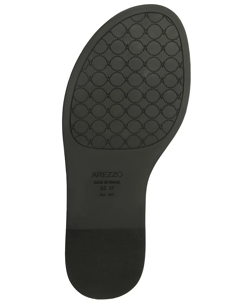Arezzo Women's Sunny Round Toe Flat Sandals
