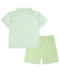 Hurley Toddler Boys H2O-dri Stripe Polo & Shorts Set