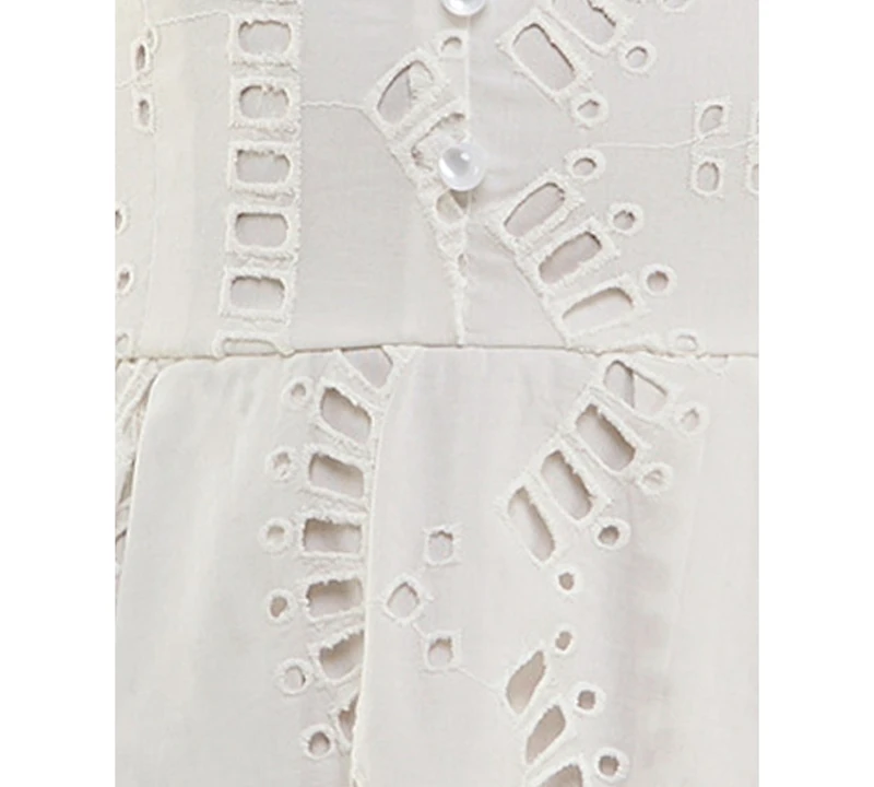 Seni & Cade Juniors' Cotton Eyelet Fit & Flare Mini Dress