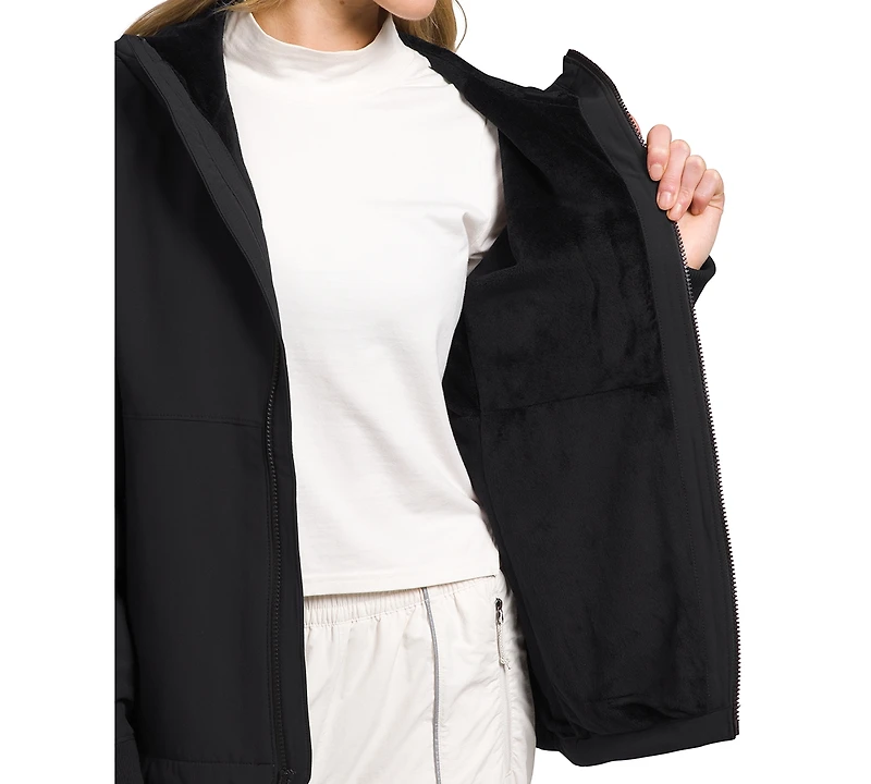 The North Face Women's Shelbe Raschel Zip-Front Fleece-Lined Hoodie Jacket