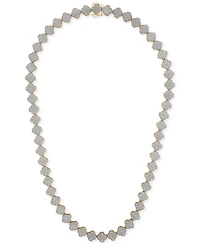 Men's Diamond Clover 22" Necklace (2 ct. t.w) in 14k Gold-Plated Sterling Silver & Sterling Silver