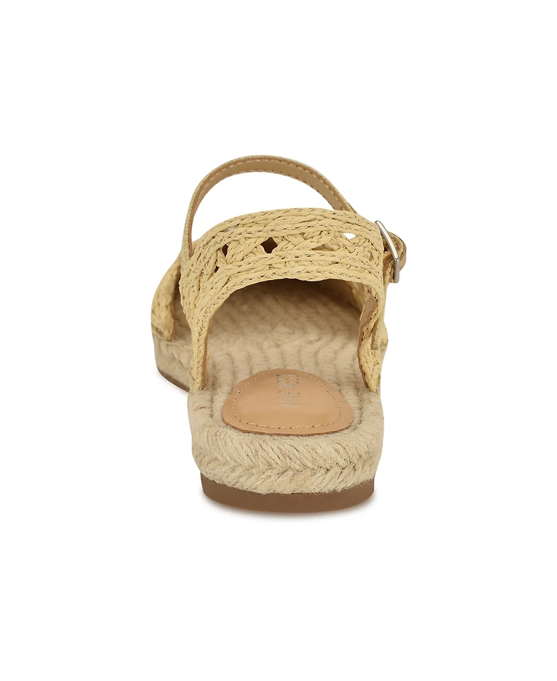 Nine West Women's Darby Woven Slingback Espadrille Flats