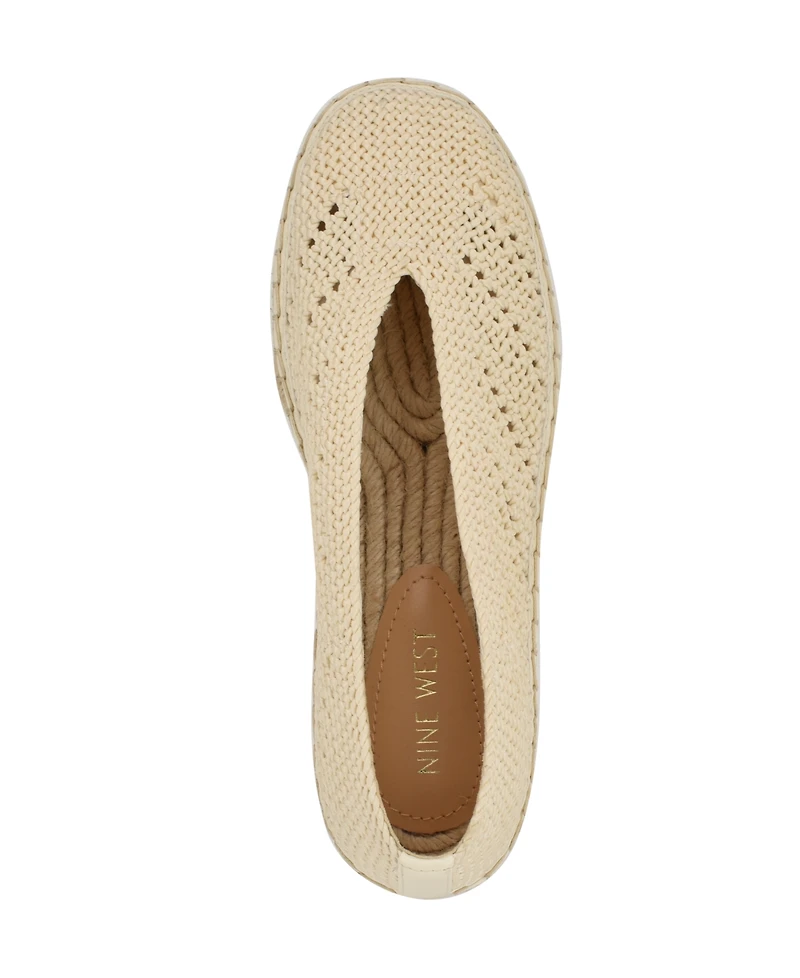 Nine West Women's Rorie Woven Slip-On Espadrille Flats