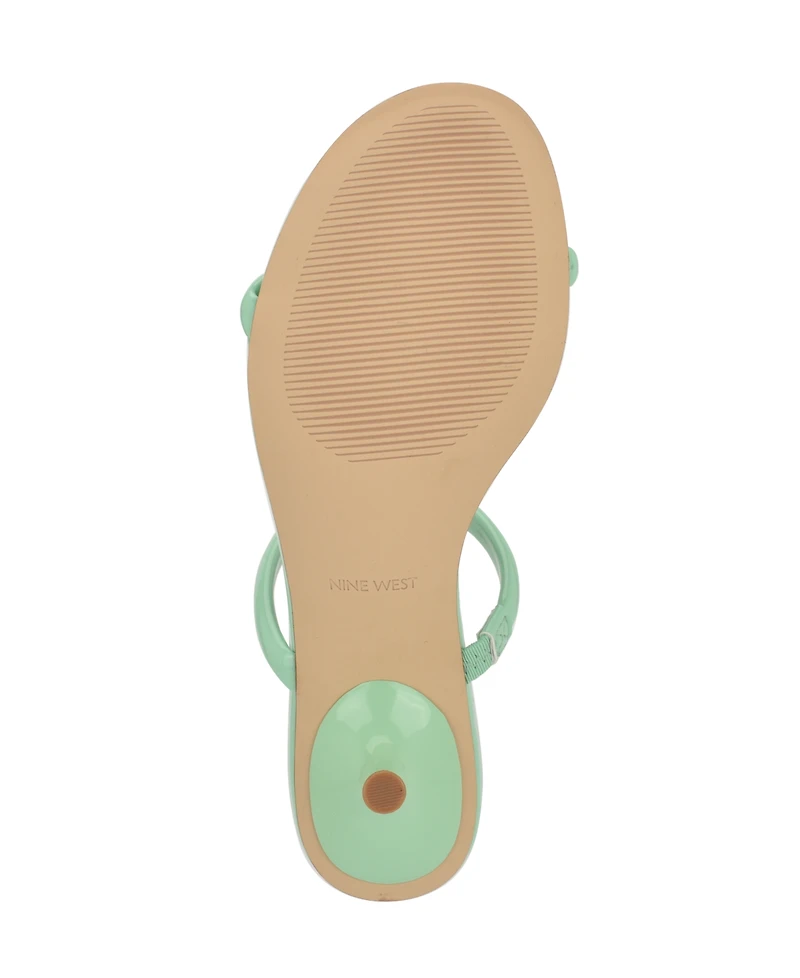 Nine West Women's Berri Double Strap Kitten Heel Sandals