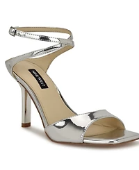 Nine West Women's Devans Strappy Square Toe Stiletto Sandals