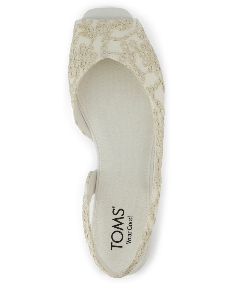 Toms Women's Briella Open Toe Slingback Flat Sandals