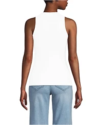 Lands' End Women's Drapey Rib Fitted Tank Top