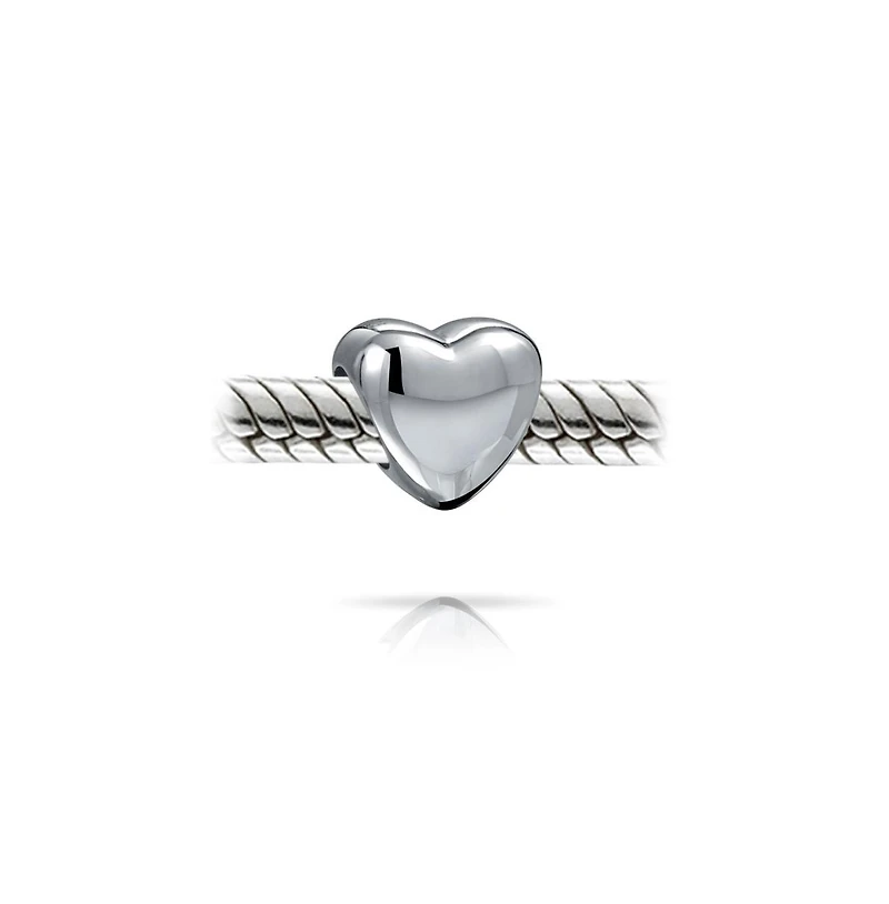 Bling Jewelry Initial Alphabet Bead Charm A-z Heart Sterling Silver European Bracelet