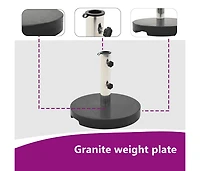 Parasol Base Granite lb Round Black