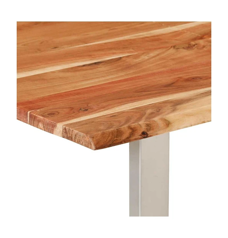 Dining Table 55.1"x27.6"x29.9" Solid Acacia Wood