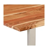 Dining Table 55.1"x27.6"x29.9" Solid Acacia Wood