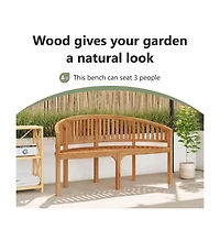 Banana Bench 59.4" Solid Teak Wood