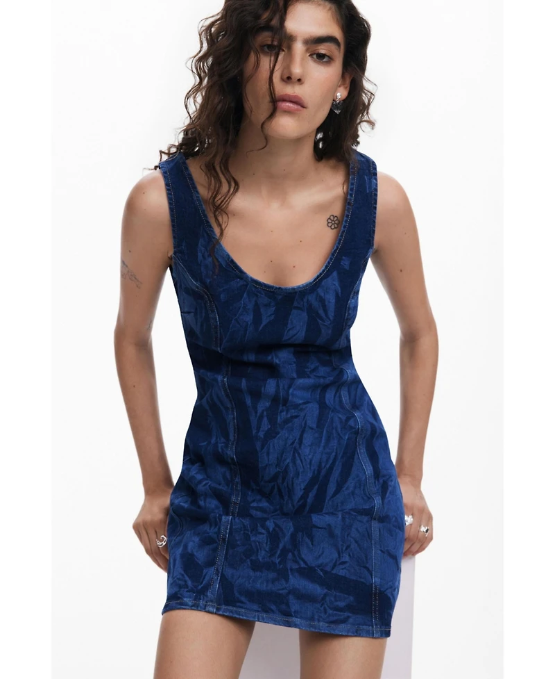 Desigual Women's Printed denim dress