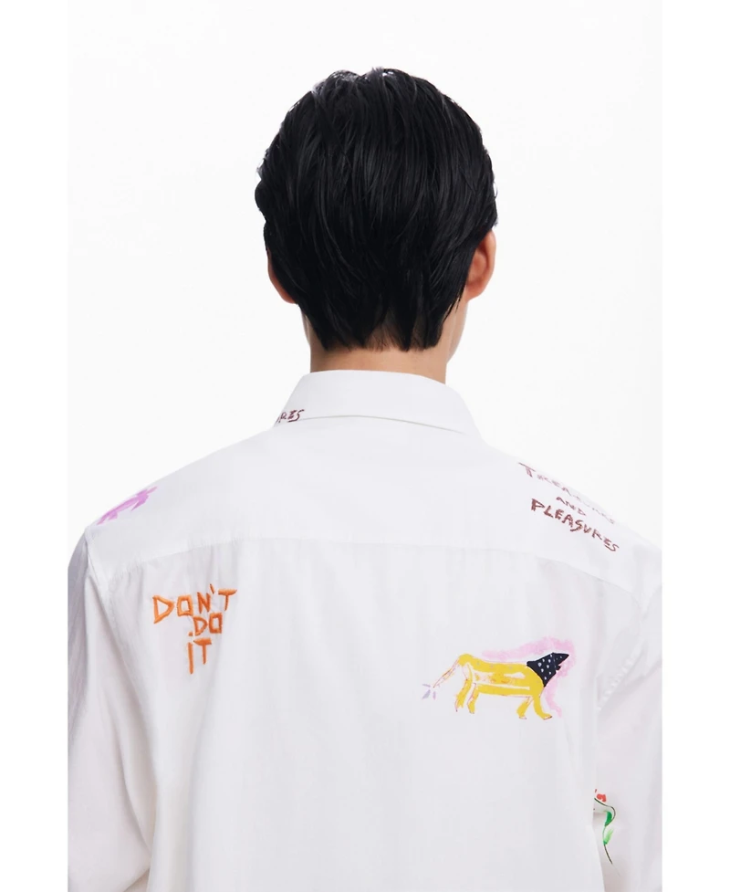 Desigual Men's Shirt with ethnic patterns