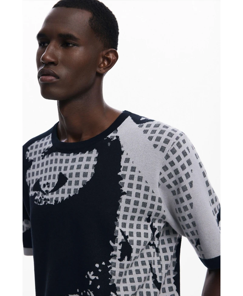 Desigual Men's Printed Jacquard T-shirt