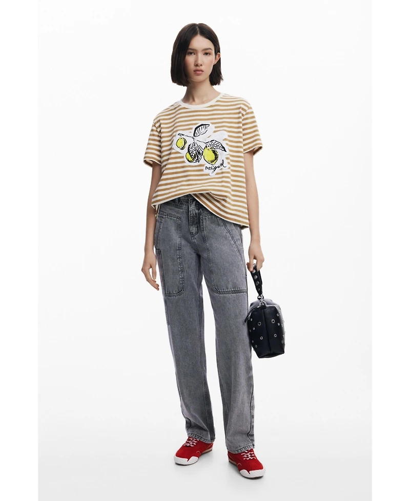 Desigual Women's Striped print T-shirt