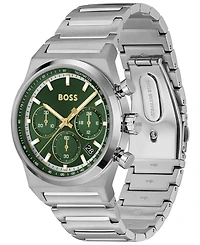 Hugo Boss Men's Candor Quartz Chronograph Silver-Tone Stainless-Steel Watch