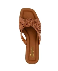 Sugar Women's Serona Open Toe Woven Knot Flat Sandals