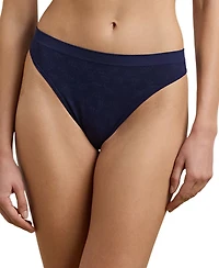 Lauren Ralph Monogram Mesh Jacquard Thong 3-Pack Underwear, 4L0184