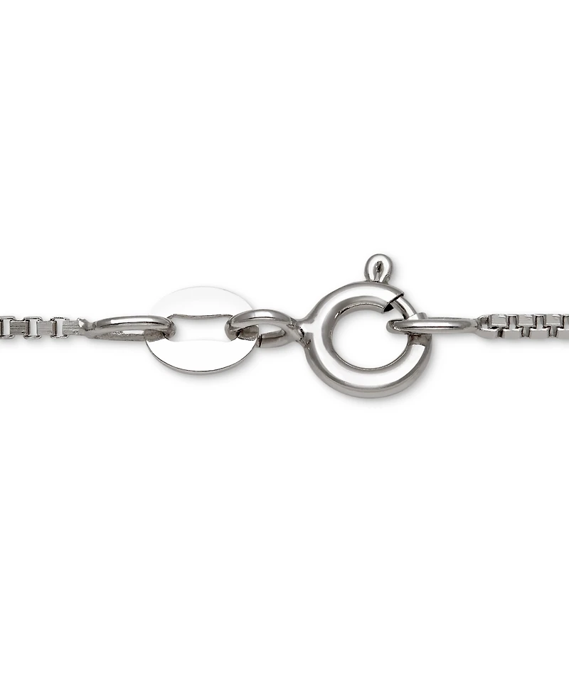 Belle de Mer Dyed Black Peacock Cultured Freshwater Pearl (6-7mm) & Lab Created White Sapphire (1/6 ct. t.w.) Pendant 18" Necklace in Sterling Silver