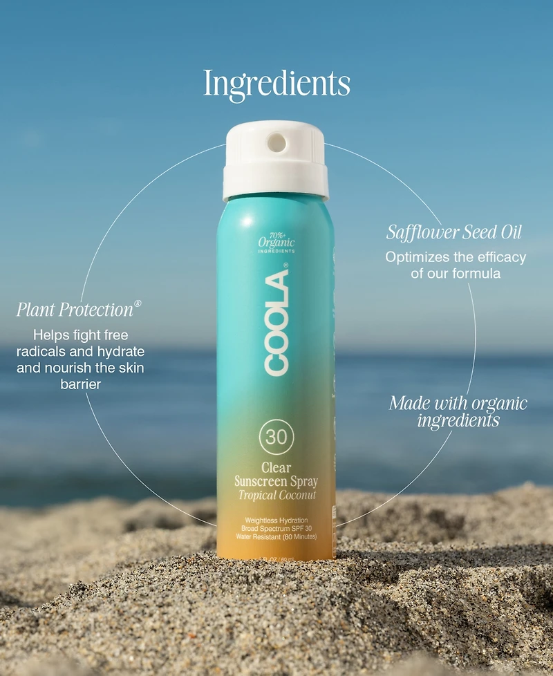 Coola Clear Sunscreen Spray Spf