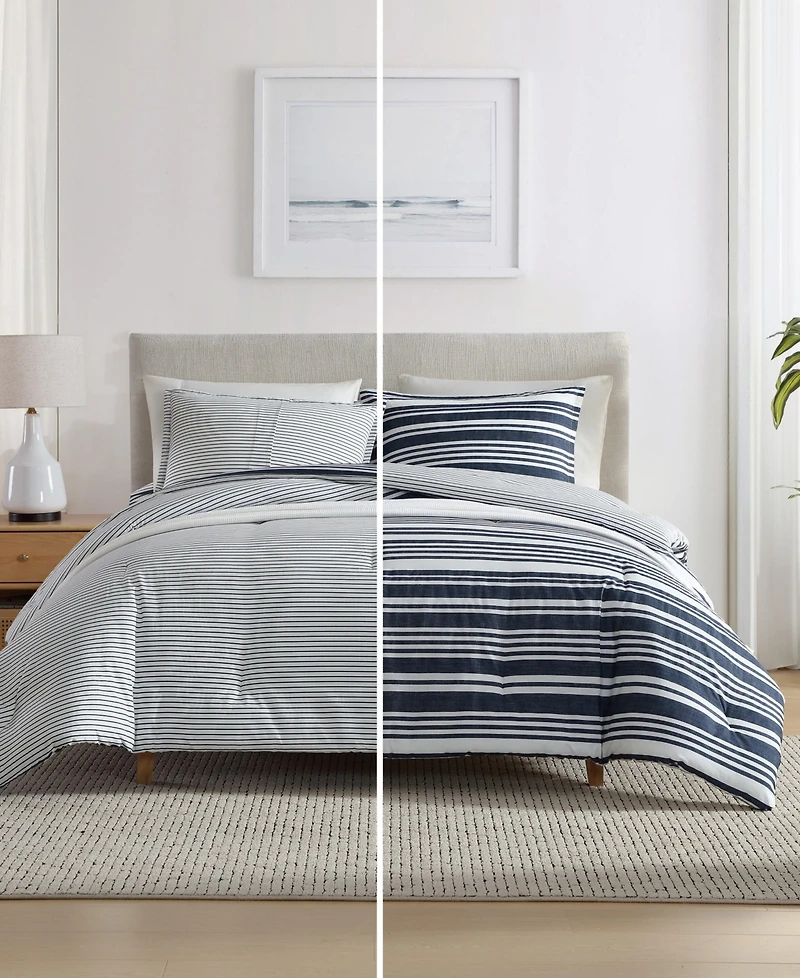 Nautica Coastline Stripe 3-Pc. Comforter Set