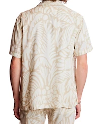 Paisley & Gray Men's Slim Fit Short Sleeve Printed Button-Front Camp Shirt