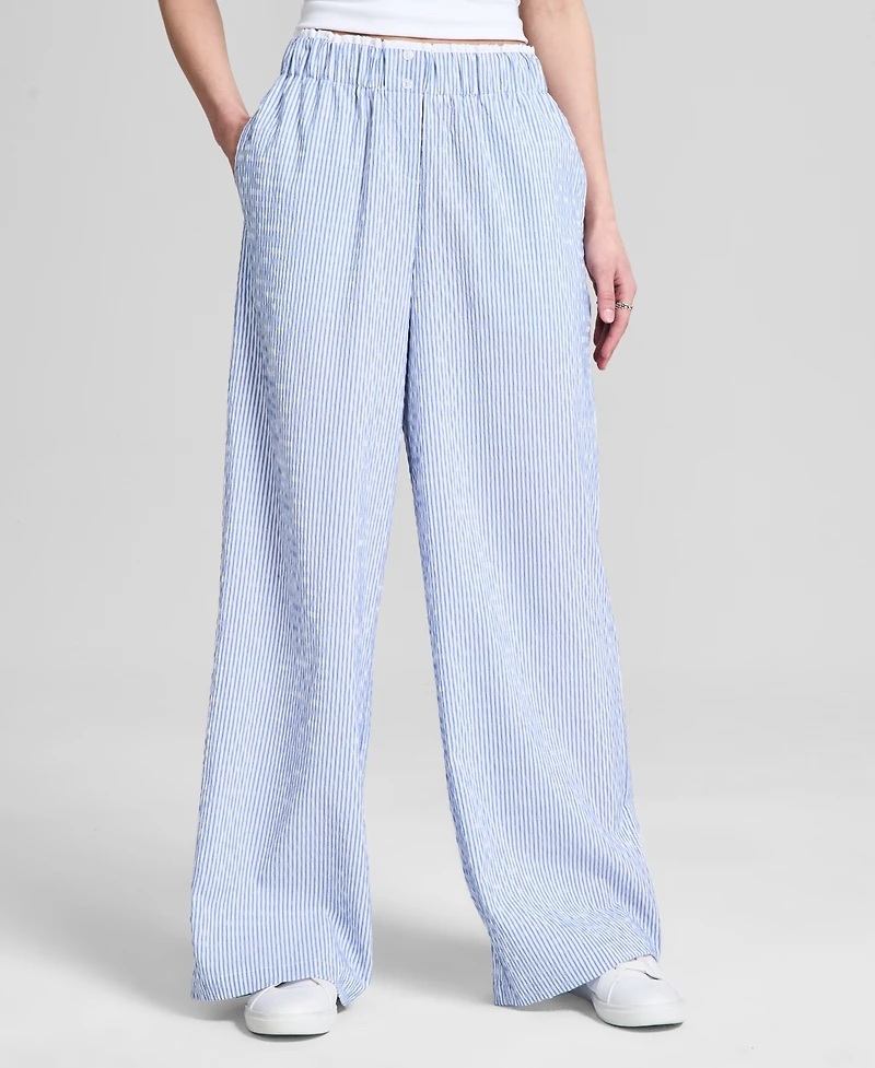 And Now This Women's Boxer Wide-Leg Pants, Exclusively at Macy's