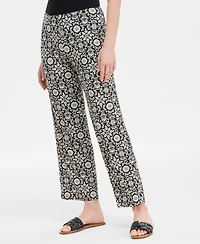 Jm Collection Women's Printed Wide-Leg Pull-On Pants, Exclusively at Macy's