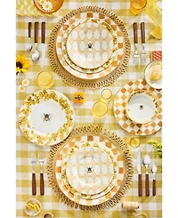 Mackenzie-Childs Honey Check Round Platter