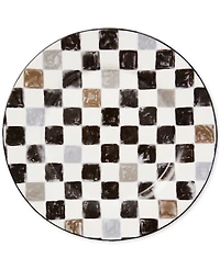 Mackenzie-Childs Black Check Round Platter