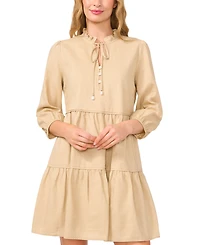 CeCe Women's 3/4-Sleeve Tiered Mini Dress