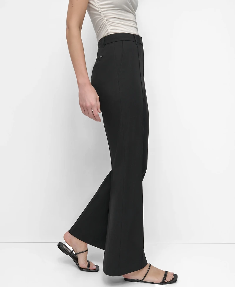 Dkny Women's Pintuck Mid-Rise Flare-Leg Pants