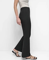 Dkny Women's Pintuck Mid-Rise Flare-Leg Pants