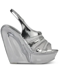 Jeffrey Campbell Slo-Mo Vinyl Platform Wedge Sandals