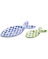 MacKenzie-Childs Go Fish Serving Platters, Set of 2