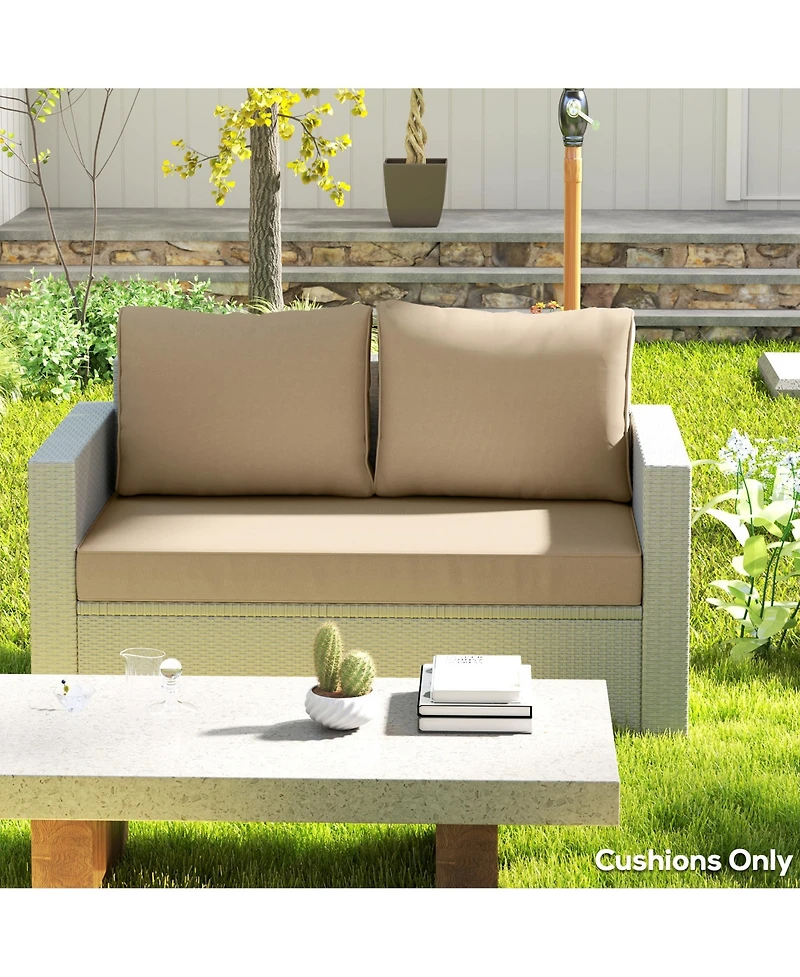 Outsunny 5 Patio Furniture Cushions Outdoor Loveseat