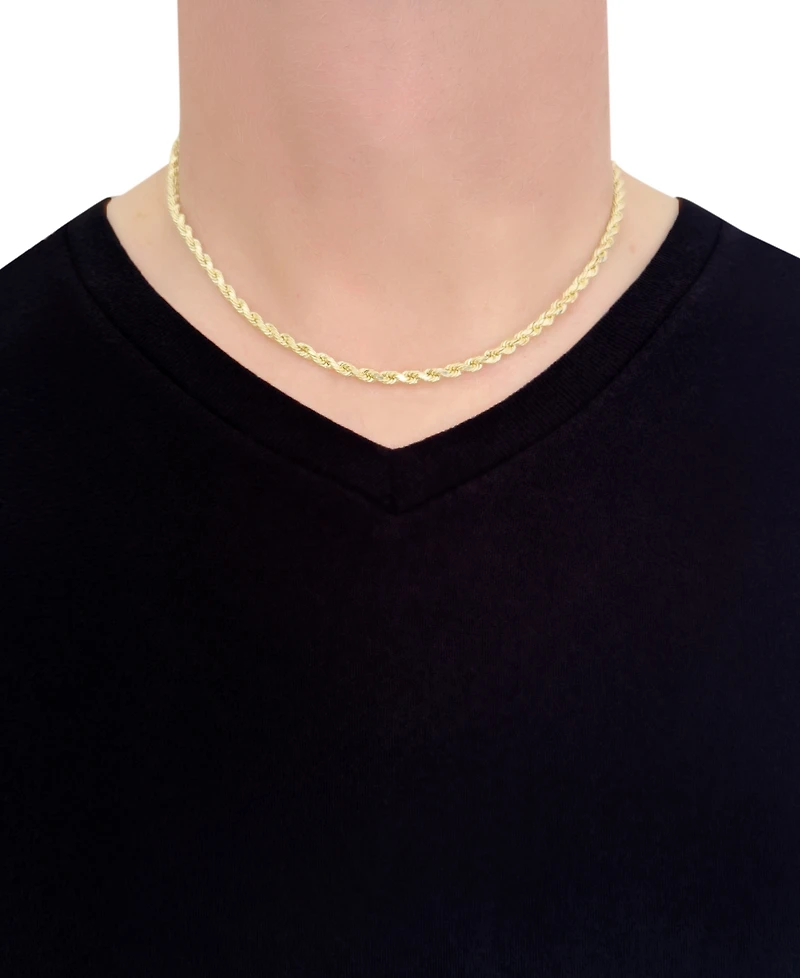 Italian Gold Forza Rope Chain 18" Necklace (4-1/10mm) in 14k Gold