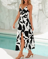 Cupshe Women's Havana Nights Floral Maxi Beach Dress