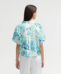 Nvlt Women s Cropped Button Front Shirt