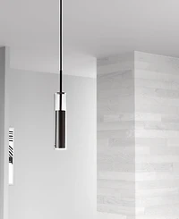Dainolite 12" Metal Glass Luna 6W Led Pendant with Glass