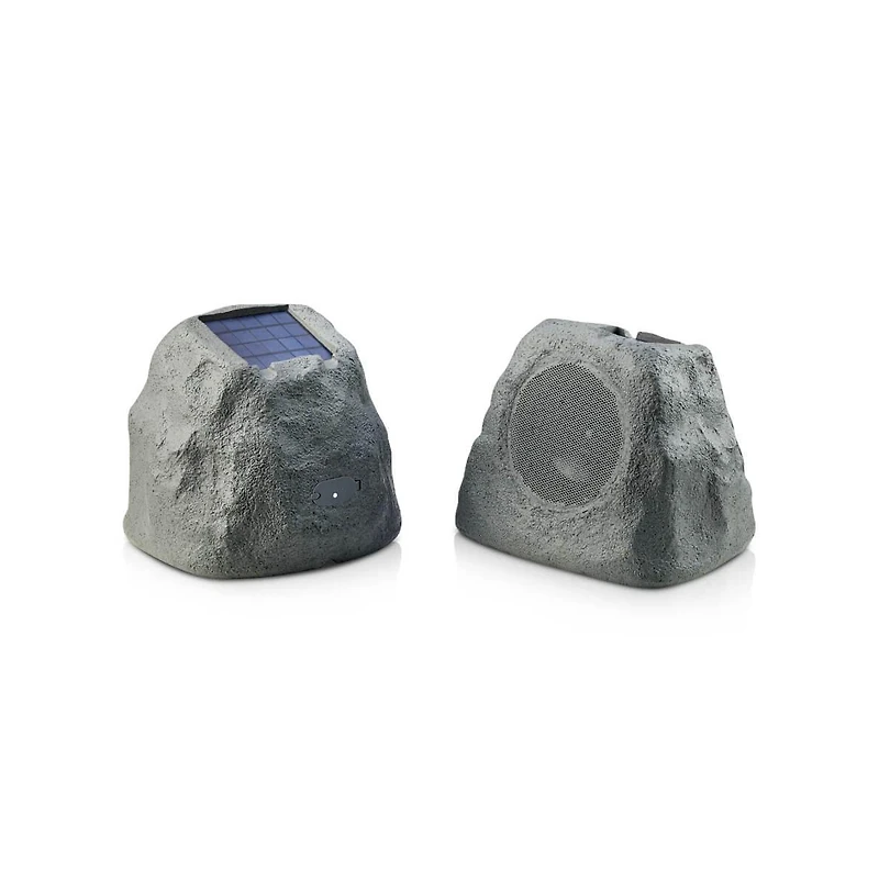 Rechargeable Bluetooth Outdoor Solar Rock Speakers with Tws Linking