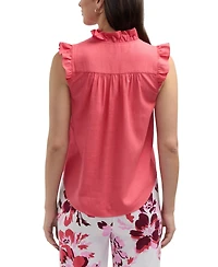 Ellen Tracy Women's Top with Ruffle Detail