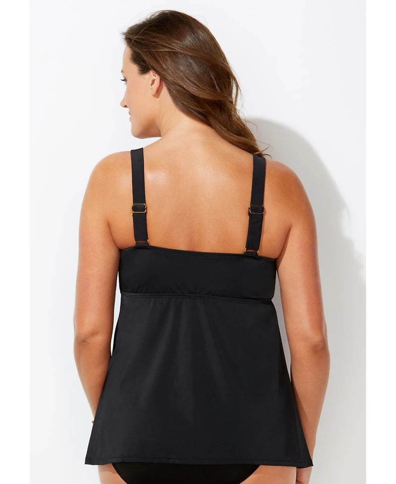 Swimsuits for All Women's V-Neck Flowy Tankini Top